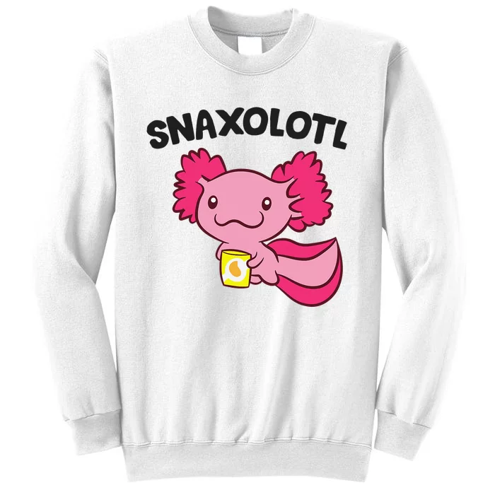 Axolotl Lover Snaxolotl Kawaii Axolotl Food Sweets Sweatshirt