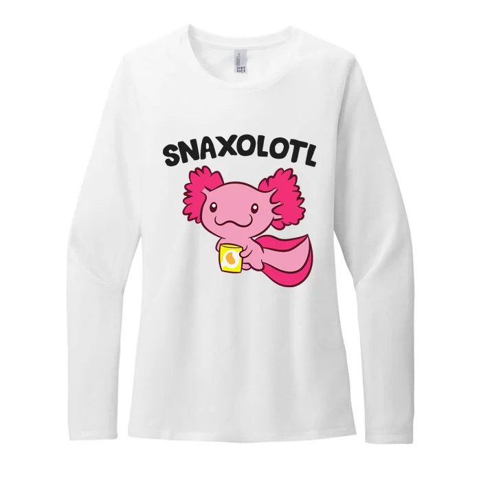 Axolotl Lover Snaxolotl Kawaii Axolotl Food Sweets Womens CVC Long Sleeve Shirt