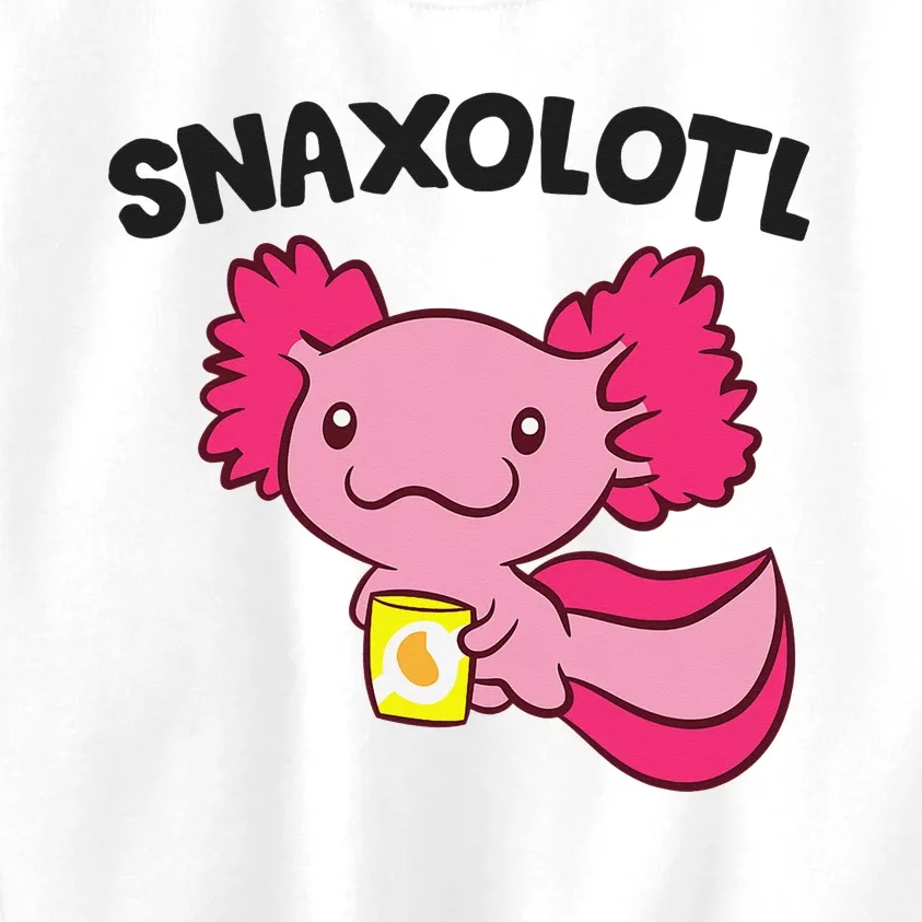 Axolotl Lover Snaxolotl Kawaii Axolotl Food Sweets Kids Sweatshirt