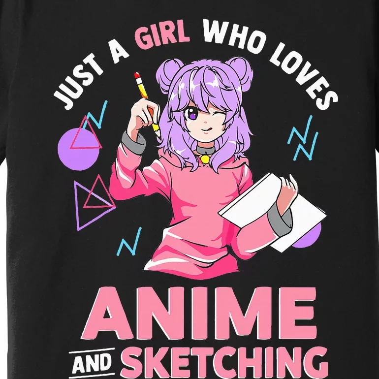 Anime Lover Sketching Enthusiast Premium T-Shirt