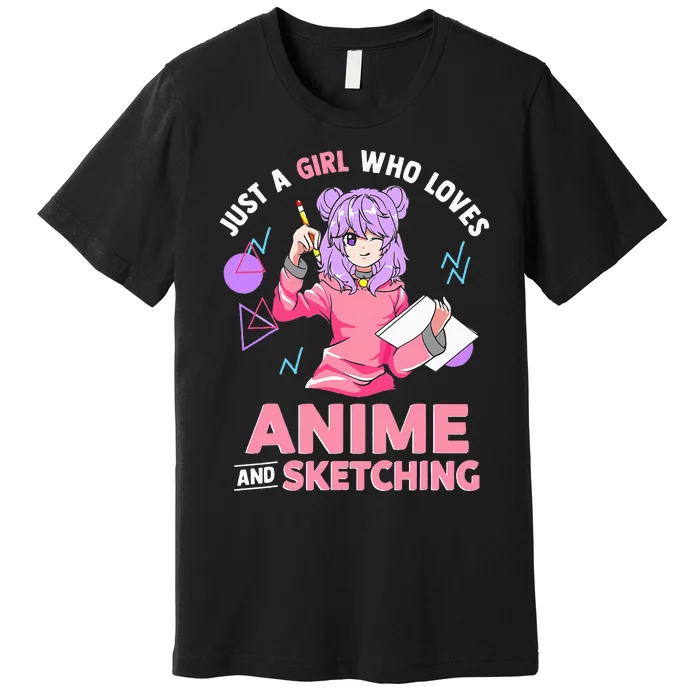 Anime Lover Sketching Enthusiast Premium T-Shirt