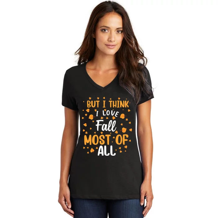 Autumnal Love Statement Women's V-Neck T-Shirt