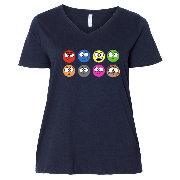 A Little SPOT Emotions Women's V-Neck Plus Size T-Shirt