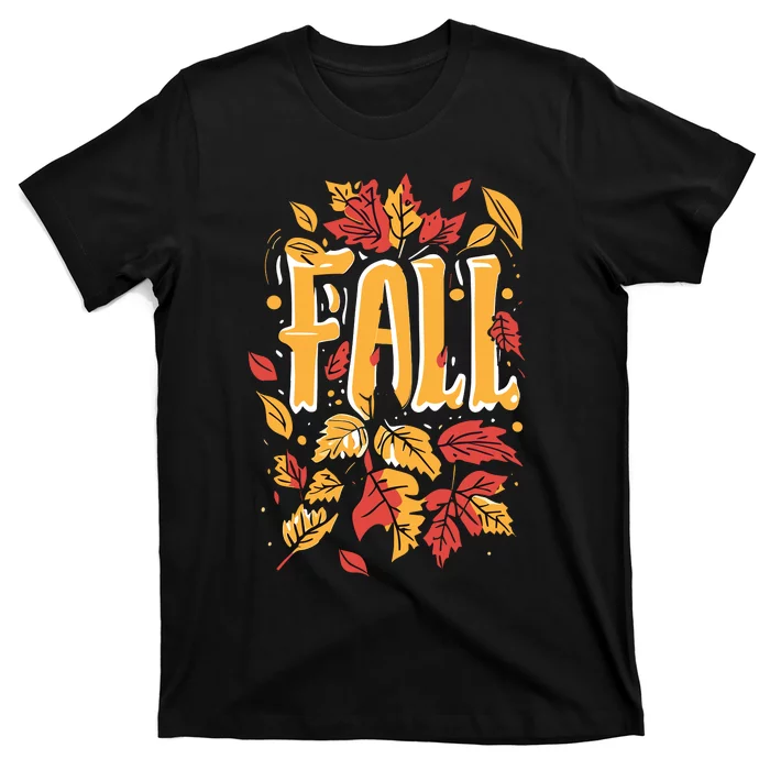 Autumn Leaves Seasonal Graphic T-Shirt