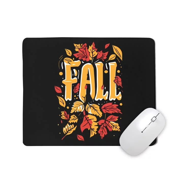 Autumn Leaves Seasonal Graphic Mousepad