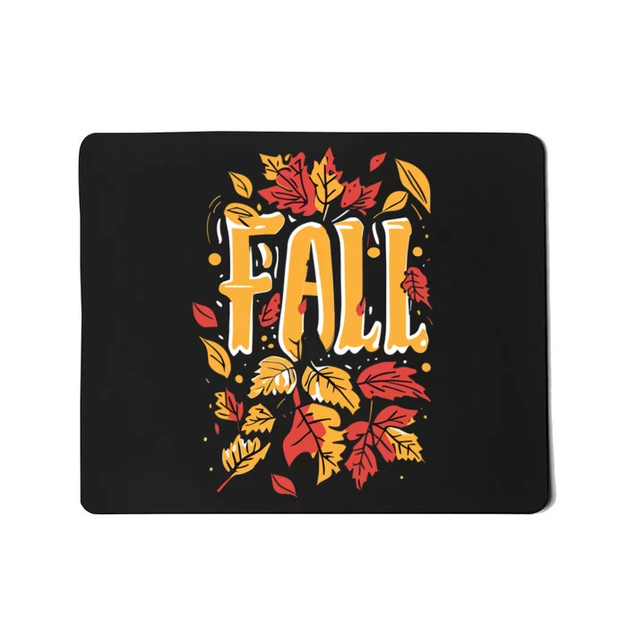 Autumn Leaves Seasonal Graphic Mousepad