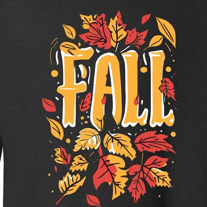 Autumn Leaves Seasonal Graphic Toddler Sweatshirt