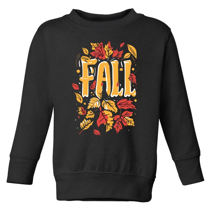 Autumn Leaves Seasonal Graphic Toddler Sweatshirt