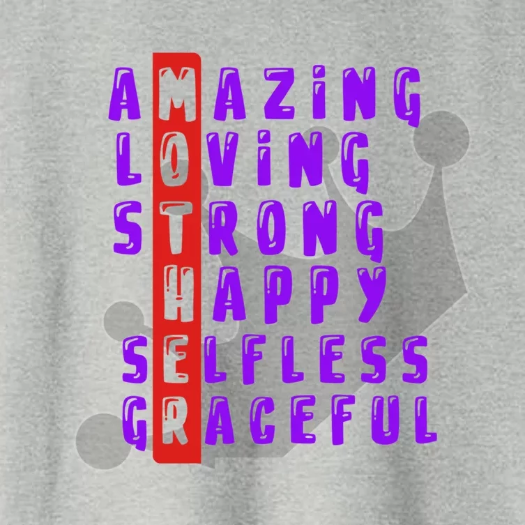 Amazing Loving Strong And Selfless Mom Love For Mother Gift Women's Crop Top Tee