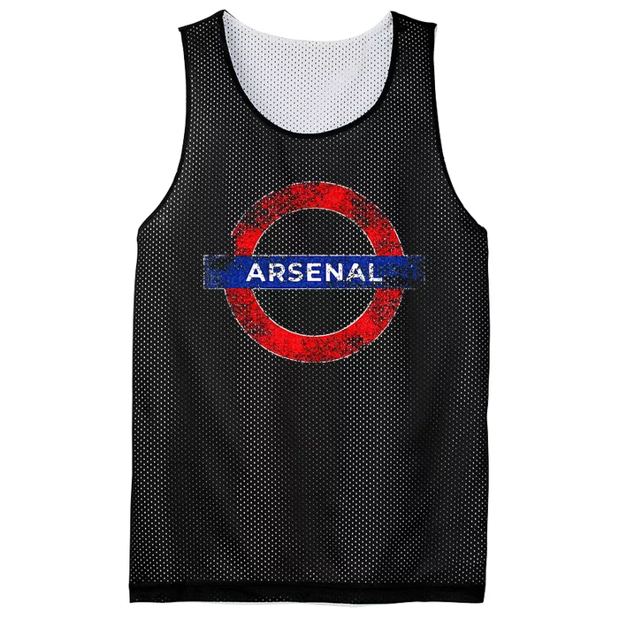 Arsenal London Subway Sign Mesh Reversible Basketball Jersey Tank