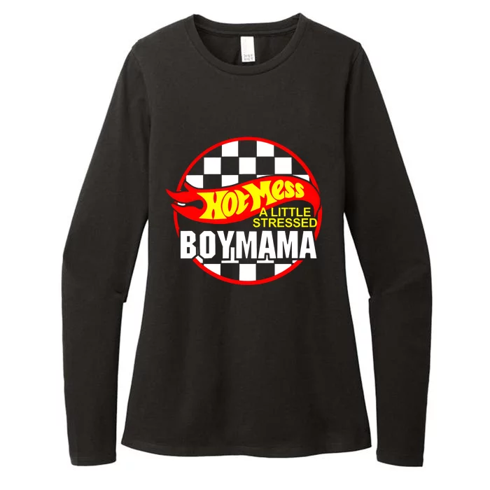 A Little Stressed Boy Mama Womens CVC Long Sleeve Shirt