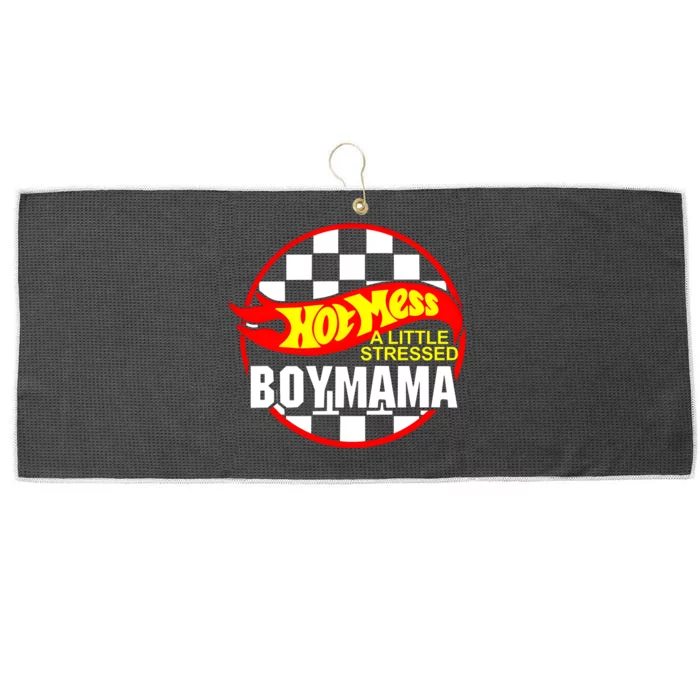 A Little Stressed Boy Mama Large Microfiber Waffle Golf Towel