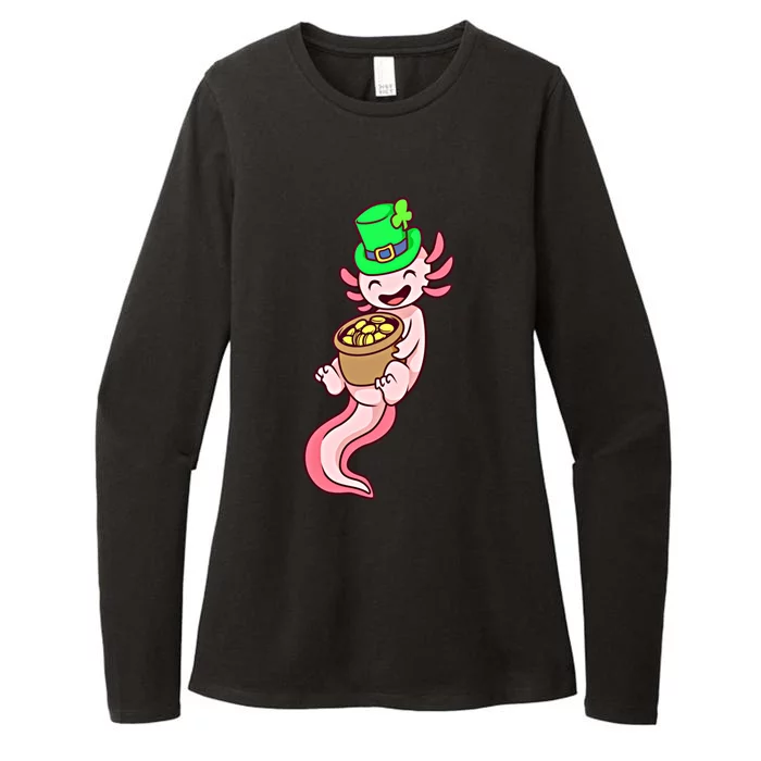 Axolotl Leprechaun St Patricks Axolotl Gift Womens CVC Long Sleeve Shirt