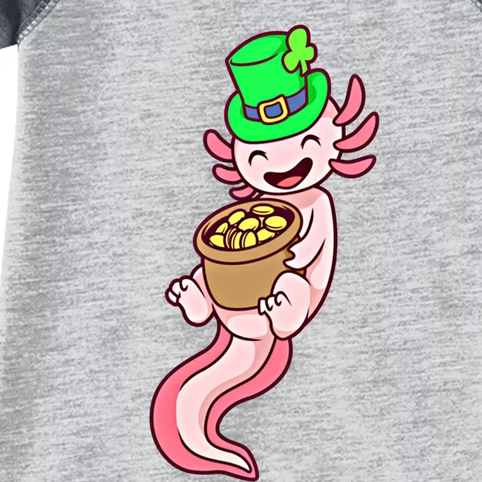 Axolotl Leprechaun St Patricks Axolotl Gift Infant Baby Jersey Bodysuit