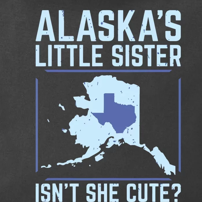 Alaskas Little Sister Isnt She Cute Texas Zip Tote Bag