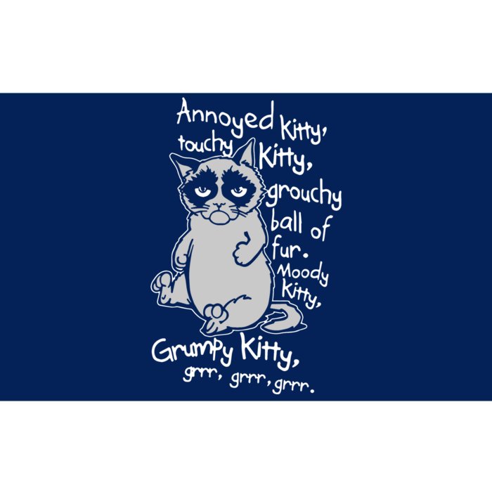 Annoyed Litty Touchy Kitty Grouchy Ball Of Fur Moody Kitty Grumpy Kitty Cat Bumper Sticker