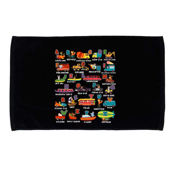 Alphabet Learning Transportation Animal Letter ABCs teacher Microfiber Hand Towel