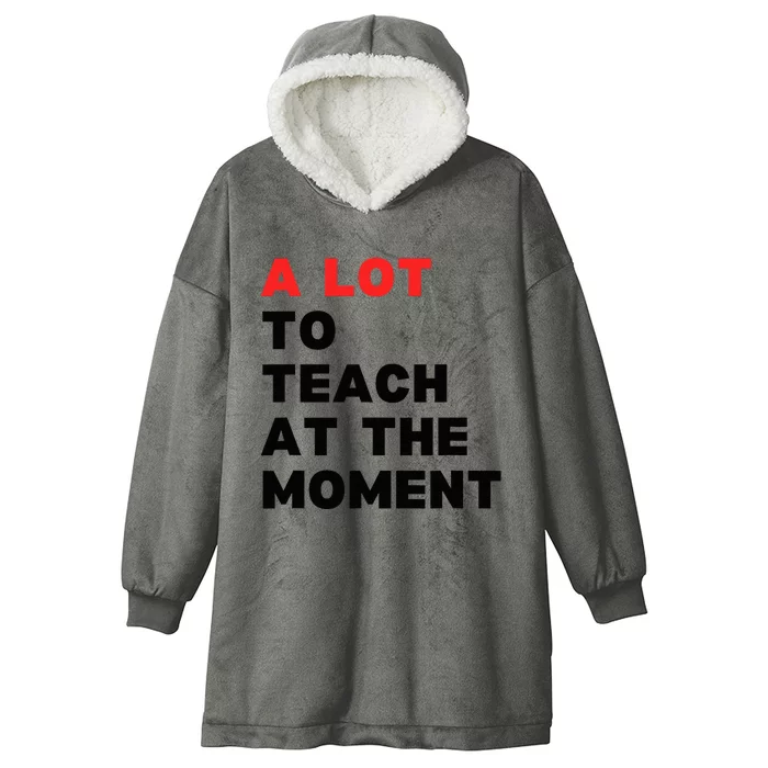 A Lot To Teach At The Moment Hooded Wearable Blanket