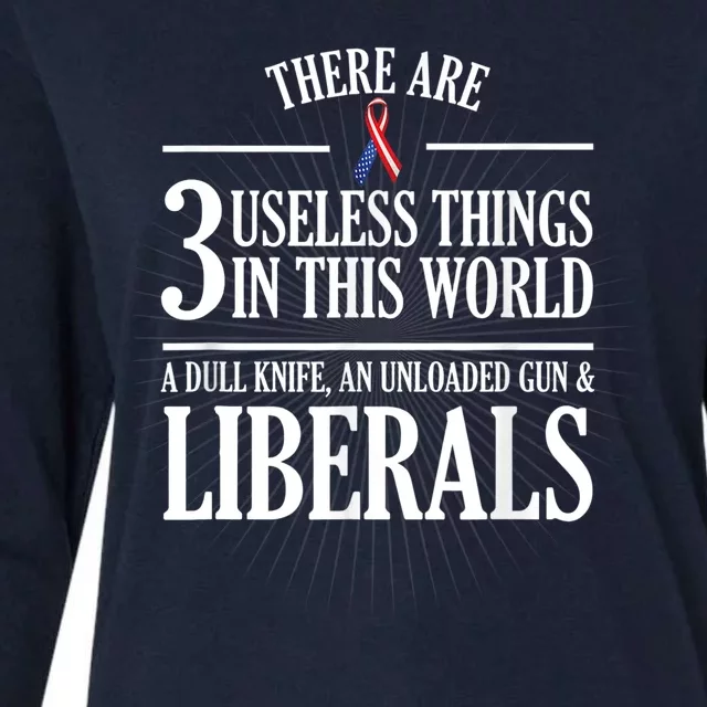 Anti Liberal TShirt: Useless Liberals, Liberal Tears Womens Cotton Relaxed Long Sleeve T-Shirt