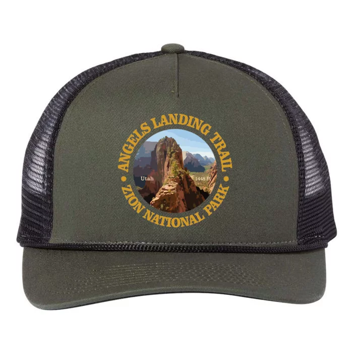 Angels Landing Trail Funny Zion National Park Utah Adventure Retro Rope Trucker Hat Cap