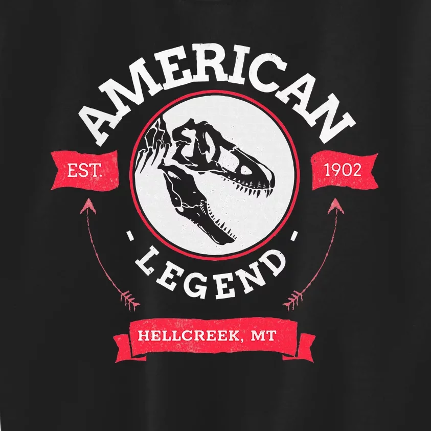 American Legend T Rex Fossils Hell Creek Montanna Formation Kids Sweatshirt