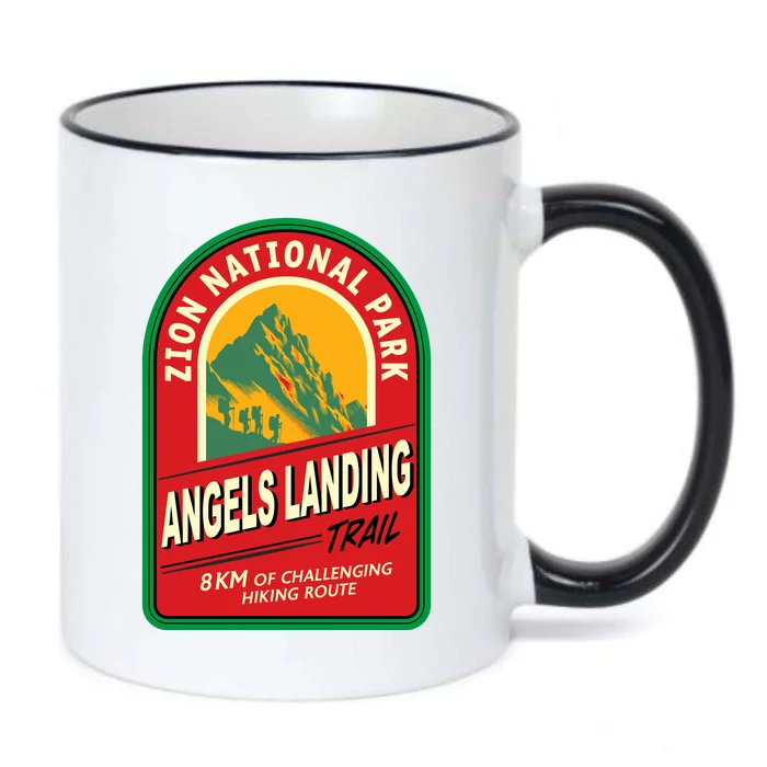 Angels Landing Trail Zion National Park In Utah Usa. Black Color Changing Mug