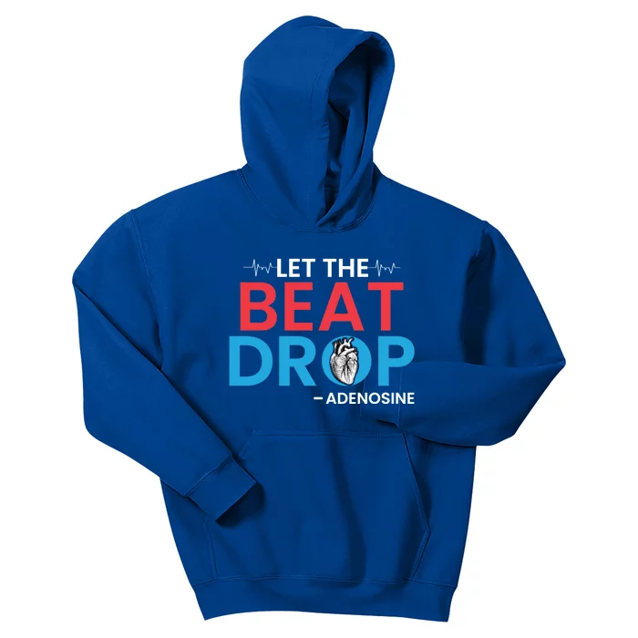 Adenosine Let The Beat Drop Funny Nursing Chemistry Heart Gift Kids Hoodie