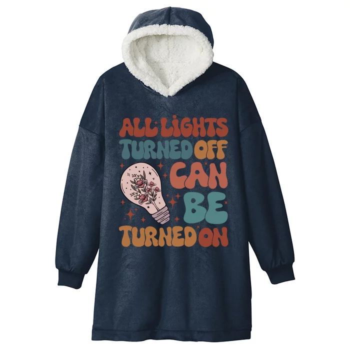 All Lights Turned Off Can Be Turned On (On Back) Hooded Wearable Blanket