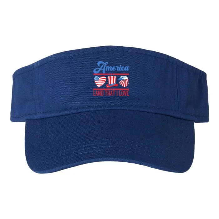 America Land That I Love Gift Valucap Bio-Washed Visor