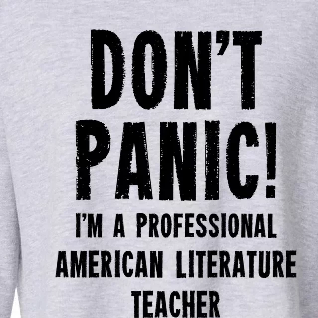 American Literature Teacher Gift Cropped Pullover Crew