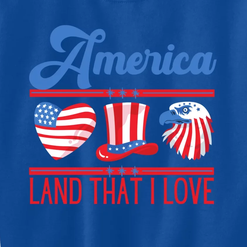 America Land That I Love Gift Kids Sweatshirt