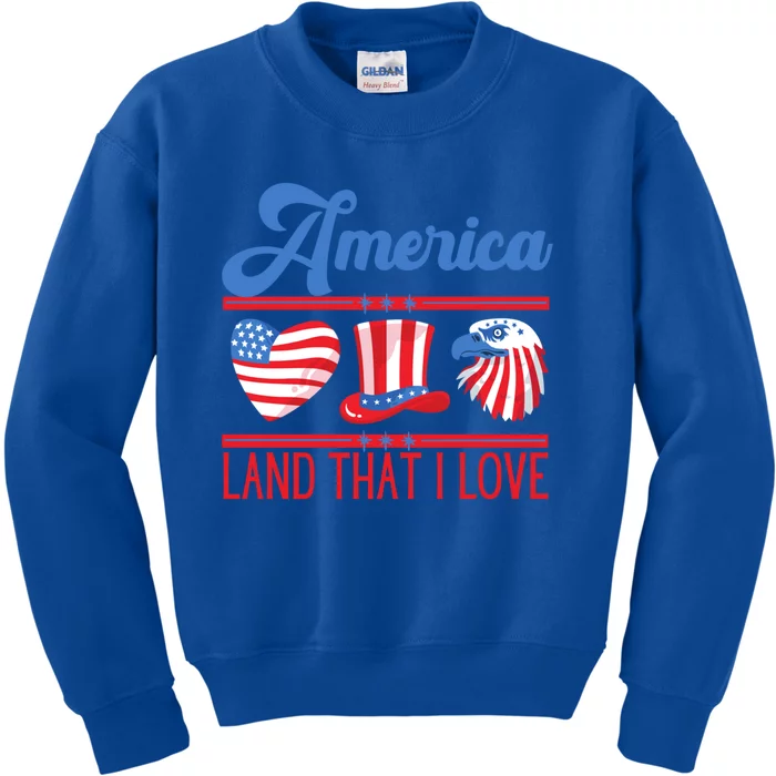 America Land That I Love Gift Kids Sweatshirt