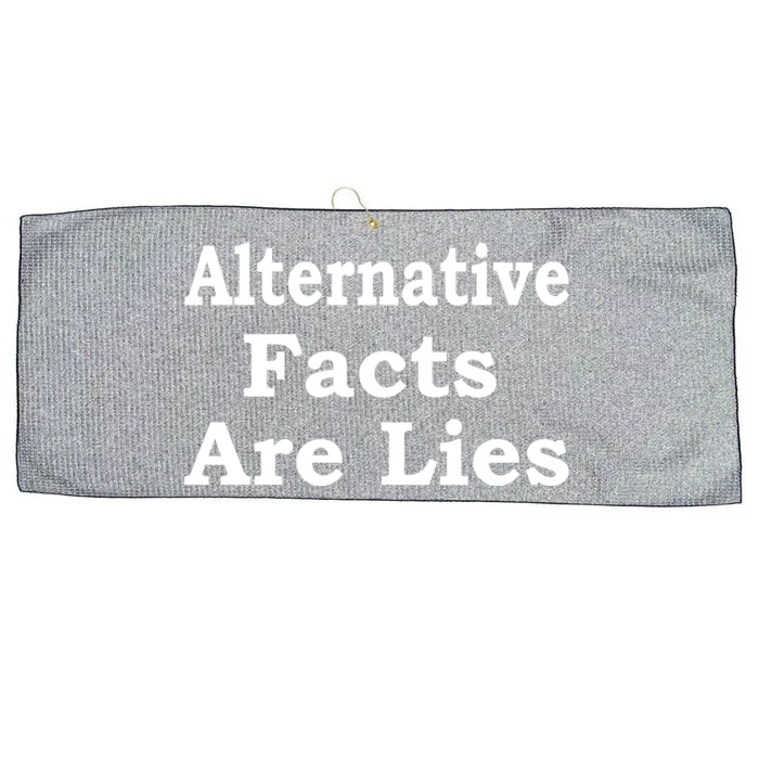 Alternative Facts Are Lies Donald Trump Large Microfiber Waffle Golf Towel