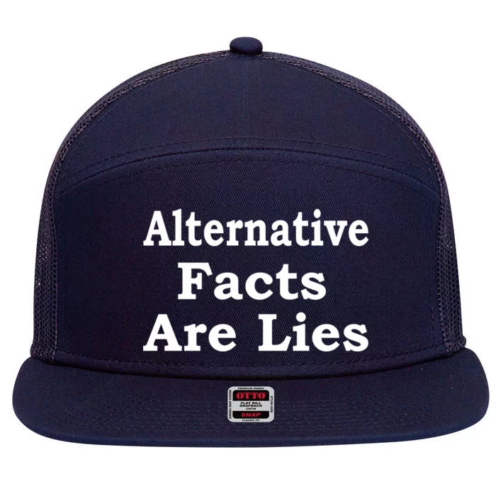 Alternative Facts Are Lies Donald Trump 7 Panel Mesh Trucker Snapback Hat