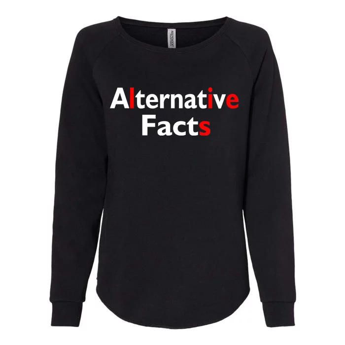 Alternative Facts Lies Womens California Wash Sweatshirt