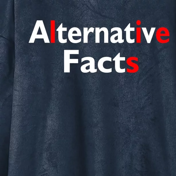 Alternative Facts Lies Hooded Wearable Blanket