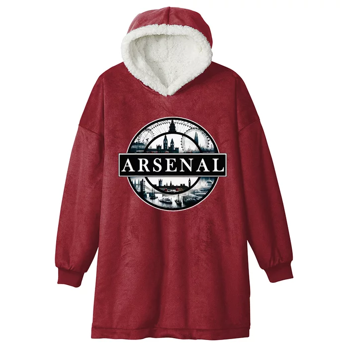 Arsenal London Uk Souvenir Landmark England Hooded Wearable Blanket