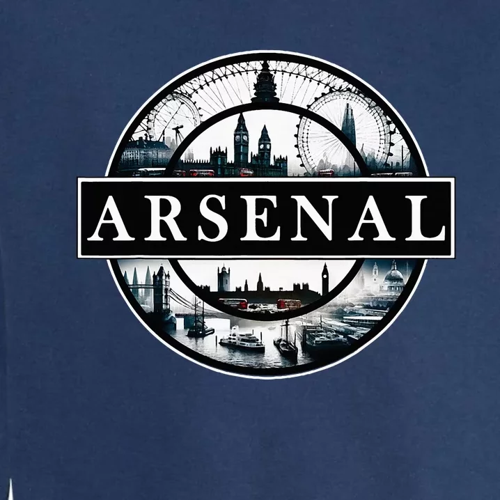 Arsenal London Uk Souvenir Landmark England Garment-Dyed Sweatshirt