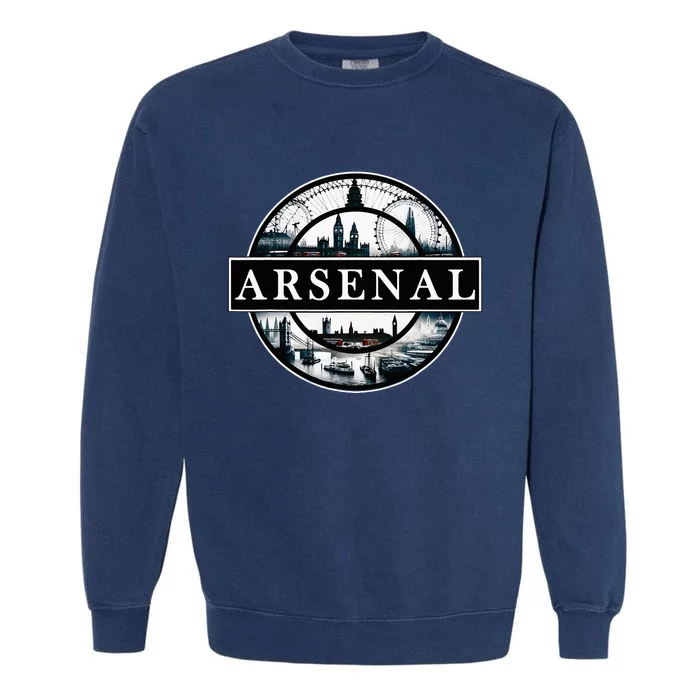 Arsenal London Uk Souvenir Landmark England Garment-Dyed Sweatshirt