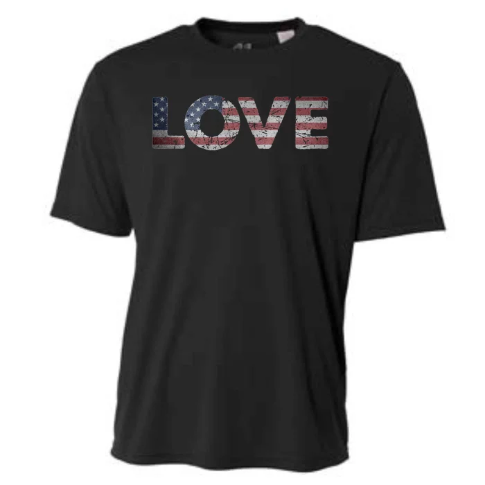 America Love Us Flag Love America Style I Love Usa Funny Gift Cooling Performance Crew T-Shirt