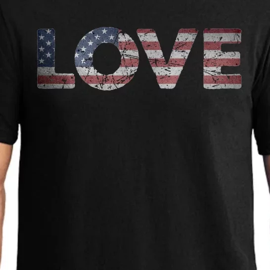 America Love Us Flag Love America Style I Love Usa Funny Gift Pajama Set