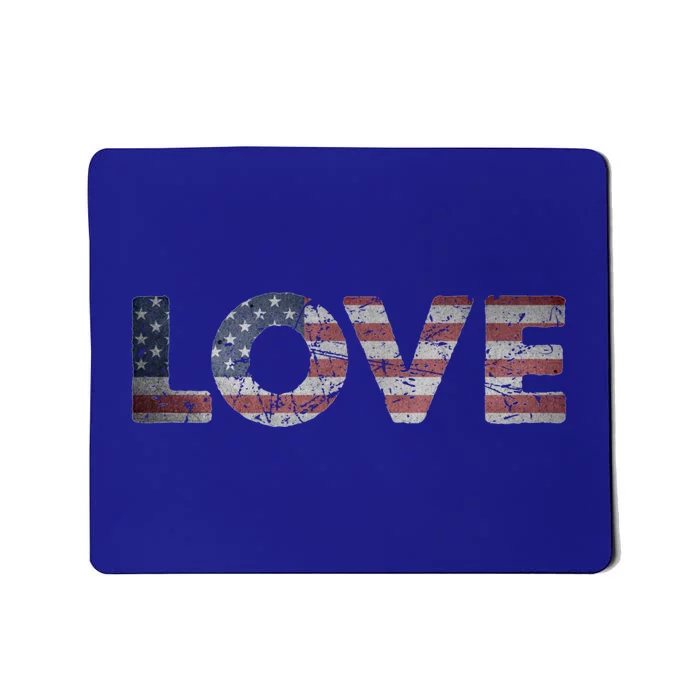 America Love Us Flag Love America Style I Love Usa Funny Gift Mousepad