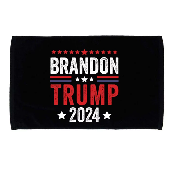 Anti Liberal Us Flag Brandon Trump 2024 Microfiber Hand Towel