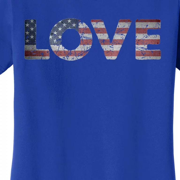 America Love Us Flag Love America Style I Love Usa Gift Women's T-Shirt