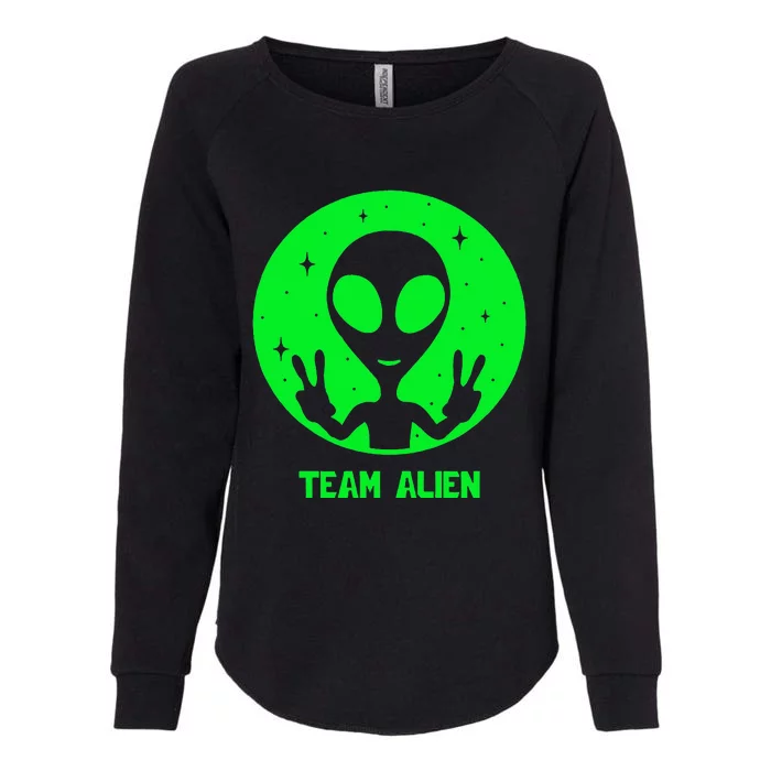 Alien Lover Ufo Abduction Team Alien Womens California Wash Sweatshirt