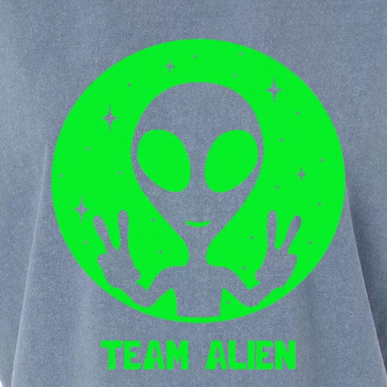 Alien Lover Ufo Abduction Team Alien Garment-Dyed Women's Muscle Tee