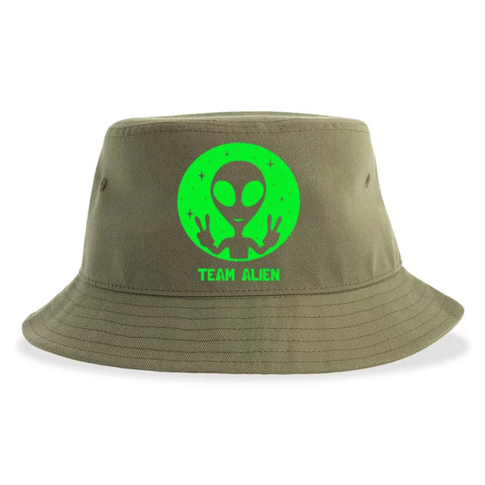 Alien Lover Ufo Abduction Team Alien Sustainable Bucket Hat