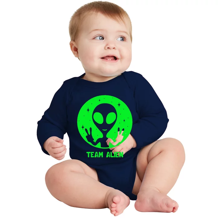 Alien Lover Ufo Abduction Team Alien Baby Long Sleeve Bodysuit