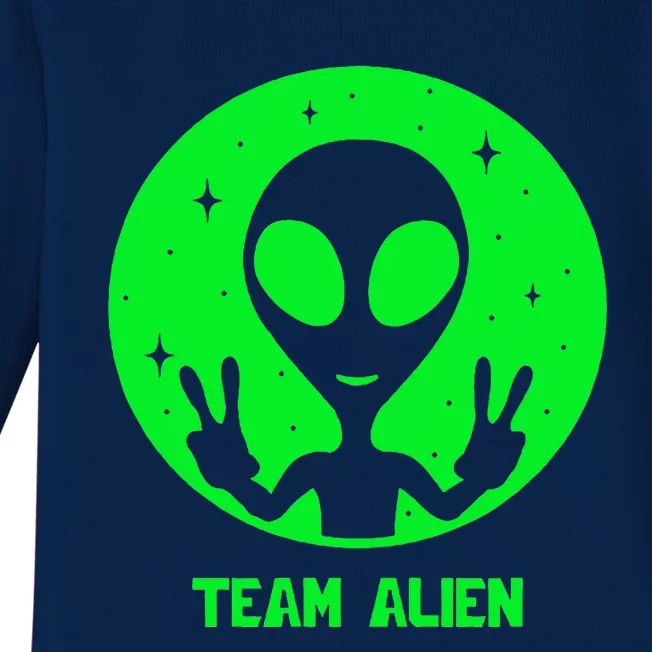 Alien Lover Ufo Abduction Team Alien Baby Long Sleeve Bodysuit