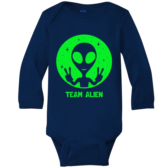 Alien Lover Ufo Abduction Team Alien Baby Long Sleeve Bodysuit